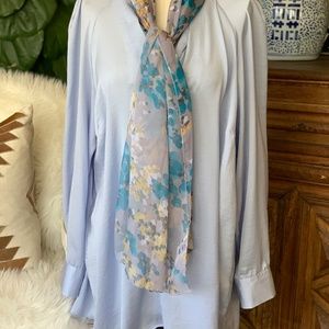 Mossimo Blue Silky Blouse